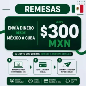 remesa desde $300 • sin límite máximo • el monto que desees